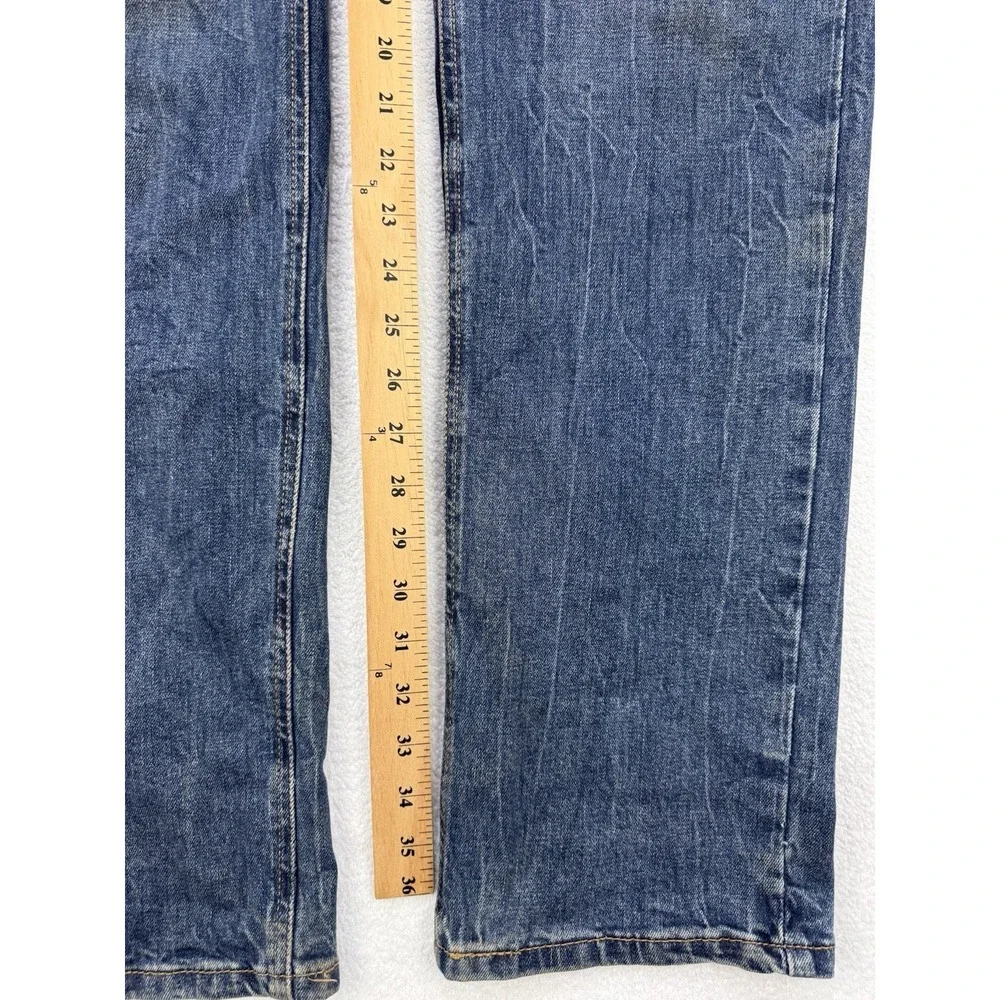 Levis 541 Jeans Men 34x38 Blue Athletic Straight Whisker Distress Stretch Denim
